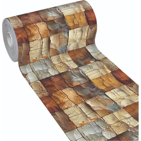 Tapis De Cuisine Caoutchouc PVC Imprimé En Haute HD Résolution Résistant Aux Taches Antidérapant Béton Rustique - 51x270 Cm (1/4)