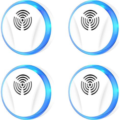 Répulsif à ultrasons d'intérieur à brancher pour lutter contre les rongeurs, anti-moustiques, tueur de cafards, dissuasif d'araignée, répulsif électronique pour souris (4, blanc)