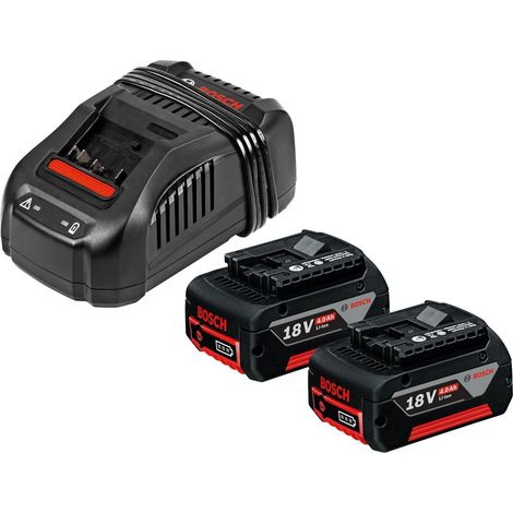 Bosch Akku-Starter-Set GBA 18 Volt / 2x 4,0 Ah + Schnellladegerät GAL 1880 CV