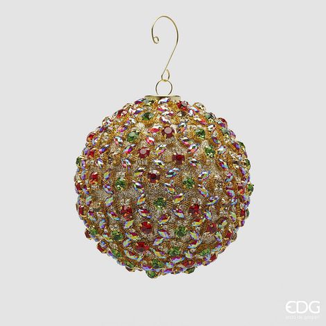 EDG Enzo De Gasperi Addobbo Palla Godiva di Natale D 10 Cm Multicolor