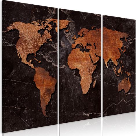 Tableau Copper Map (3 Parts) - 120 x 80 cm (1/3)