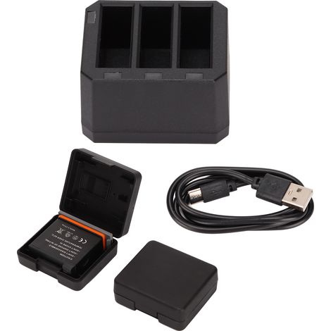 Chargeur USB 3 Canaux avec Batterie de Rechange et LED, 5V 2‑4A pour Accessoires Caméra DJI Osmo Action 1 (1/5)
