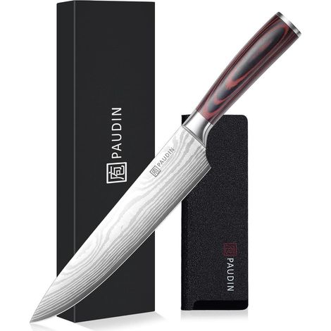 Küchenmesser Profi rasiermesserscharf Edelstahl Kochmesser 23cm (1/5)