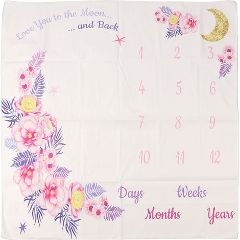 Couverture mensuelle bébé innovante et décorative pour nouveau-né, accessoire photo mignon pour jalons mensuels (1/5)