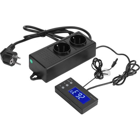 Contrôleur de température, thermostat numérique pour aquarium et incubateur, régulateur, prise UE 220 V (1/5)