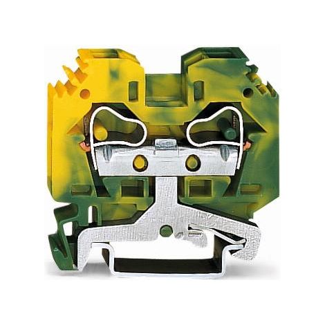 Morsetto Wago 284-107 2 punti 10 mm² giallo verde (1/3)