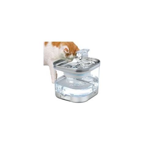 Fontaine à eau pour chat , fontaine à eau automatique 2 L pour chat et chien avec détecteur de mouvement, pompe à eau ultra silencieuse et 3 filtres, pour animaux de compagnie (1/5)