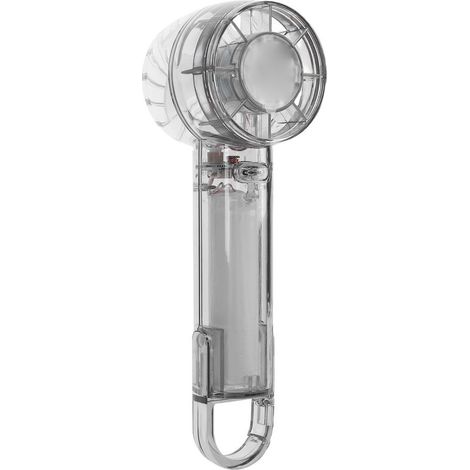 Ventilateur portable avec refroidissement par semi-conducteurs, mini ventilateur turbo rechargeable par USB, transparent et suspendable – Noir (1/5)