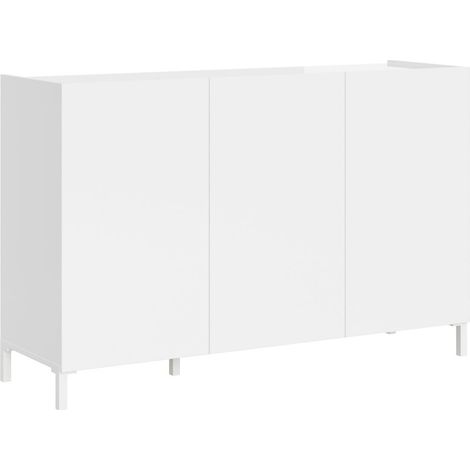 Buffet bas italien 3 portes Lumina 130cm - Compact et polyvalent-Beige (1/3)