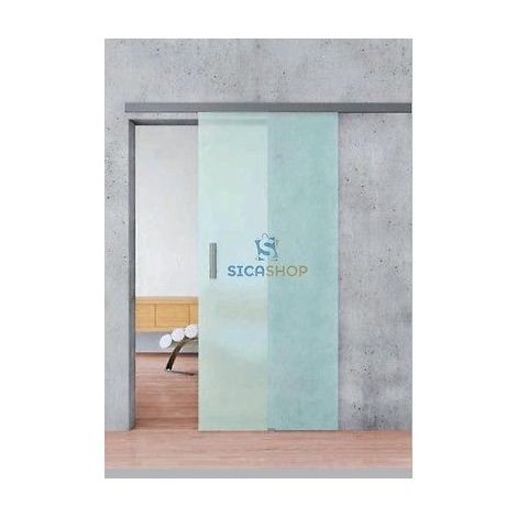 Villes Binario cm 200 Porte Scorrevoli Vetro + Accessori Portata 80 kg