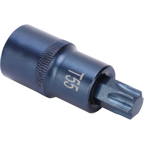 Embout de clé à douille étoile en acier allié S2, clé rapide électrique, quincaillerie bleue 1/2X55XT55 (1/5)