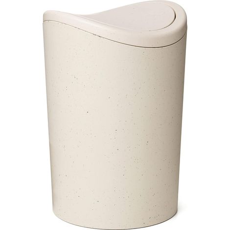 Poubelle Salle Bain 6 L avec Couvercle Basculant, 19 x 19 x 28 cm (1/5)