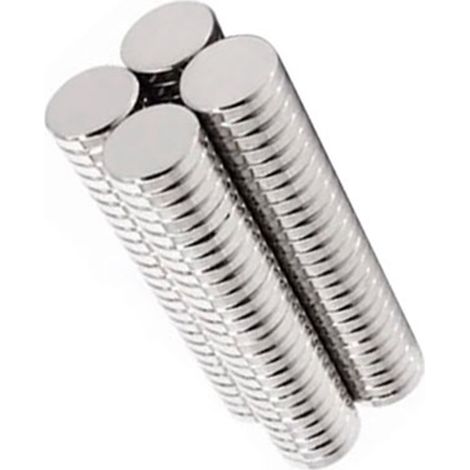 50 Aimants Néodyme Ronds 10x2mm N35 Force Magnétique Élevée Lot de Pastilles Aimantées (1/5)