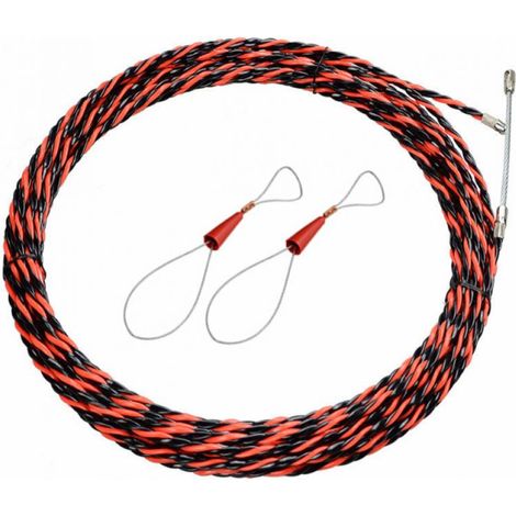Tirante per filo da elettricista, diametro 5 mm, 50 metri, supporto retrattile, tirafilo da pesca estensibile -Crezuo