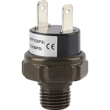 Commutateur de pression d'air 12V – Plage 90-120 PSI – Matériau métal et plastique – Remplacement pour compresseur d'air automobile - 90-120PSI (1/5)
