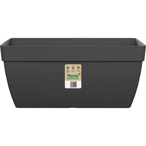 Florus Paris Terrace Trough 60 Anthracite Vaso Rettangolare
