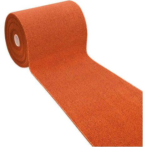 Tapis de Cuisine Antidérapant Moderne Polyvalent Chambre Couloir Couleur unie Orange - 57x180 cm