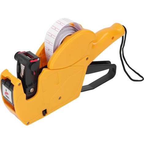 Étiqueteuse de prix portative 8 chiffres, machine à étiqueter jaune pour magasin, entrepôt, usine. (1/5)
