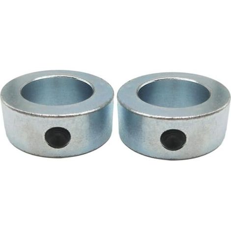 Bagues de Réglage 2 Pièces 20 mm Anneau Positionneur Butée de Profondeur Colliers Butée de Profondeur de Perçage Profondeur Butée Anneau Galvanisées avec Vis à Six Pans Creux Pour Axe Arbre (1/4)