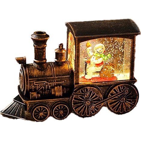 Kristallkugel-Ornamente, LED-Nachtlichter, Zugbürste, Goldschneemann
