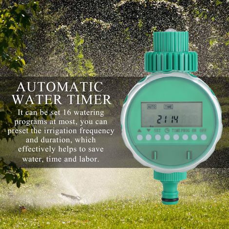 Ensemble de 5 pièces comprenant un programmateur d'arrosage automatique pour jardin et un raccord rapide en Y. (1/5)