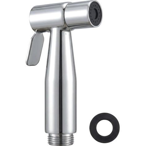 Rociador de bidé portátil con cabezal de ducha de mano  Ducha de bidé de acero inoxidable 304, rociador de mano para limpieza, mantenimiento e higiene, fácil de instalar, color plata. (1/5)