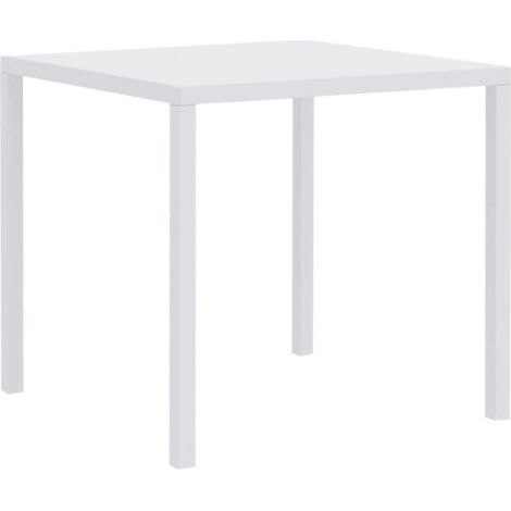 Vermobil Tavolo Quadris Metallo Quadrato 80 x 80 Cm H 75 Cm Bianco