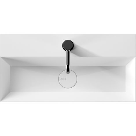 Lavabo Spy appoggio/sospeso 60x30 rettangolare in ceramica bianco