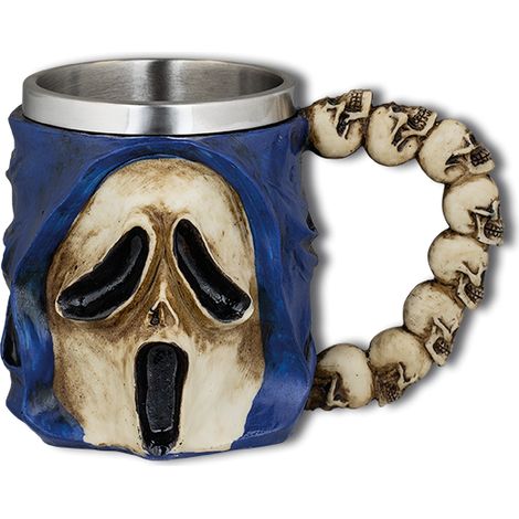Kunstharz-Totenkopf Ornamentik Becher