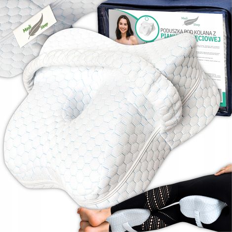 Oreiller orthopédique pour genoux Medi Sleep 24 x 24 cm Blanc (1/5)