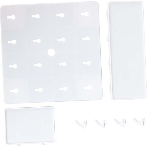 Étagère de chevet murale haute capacité de charge, espace de rangement supplémentaire pour chambre, salle de bain, cuisine, blanche (1/5)