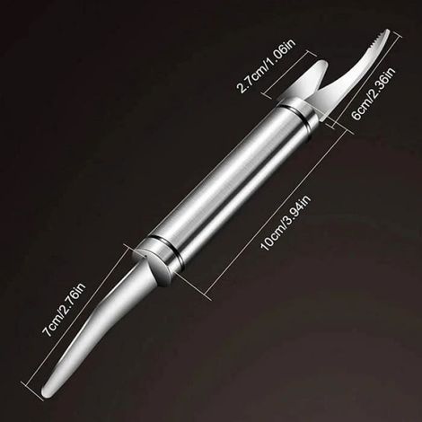 Couteau À Gueule De Poisson Multifonctionnel 5 en 1 pour Crevettes, Éplucheur De Crevettes Polyvalent Outils Cuisine Coutea (1/4)