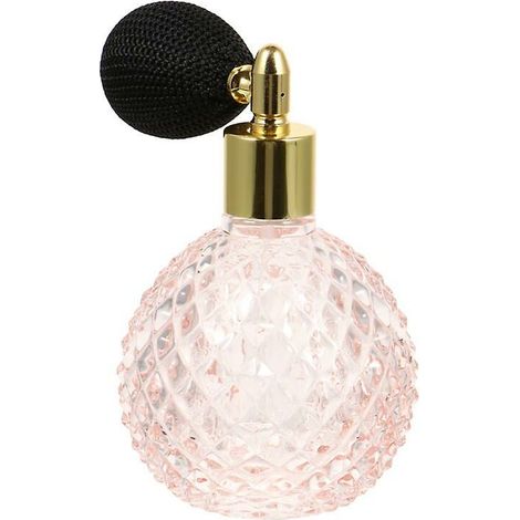 Flacone spray per profumo da 100 ml con motivo intagliato, flacone per profumo vuoto, decorazione (1 pz, rosa)