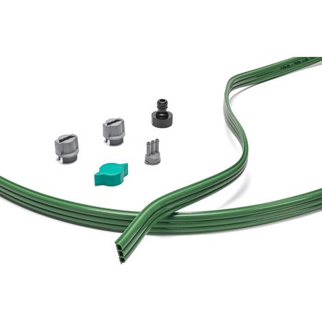 Sprühschlauch Grün 15 m verkürz- & verlängerbar mit Anschlussset "Ideas 4 Garden Wassernixe" (1/4)