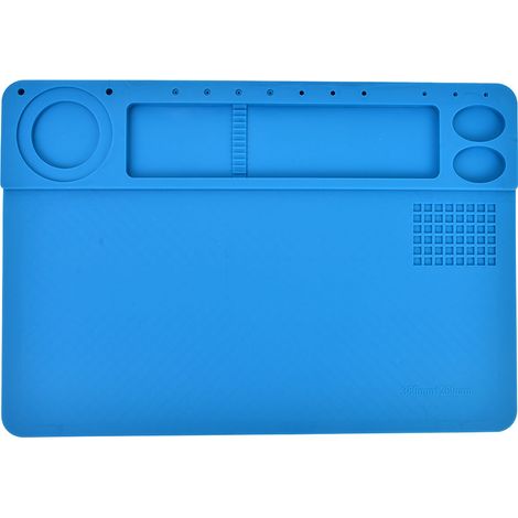 Tapis En Silicone Pour Réparation Électronique - Résistant Haute Température - Avec Rangement Pièces Détachées - 1 Pièce (1/5)