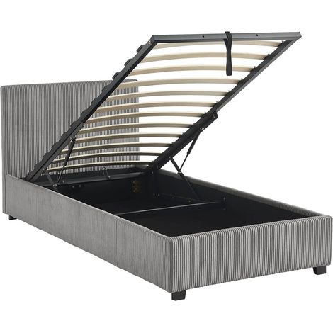 sweeek - Boxbett mit Lattenrost und Kopfteil, 90 x 190cm, Cord