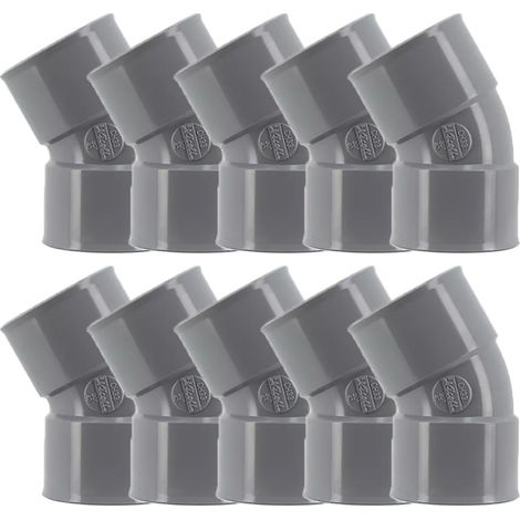 10 coudes PVC évacuation Ø40 Femelle Femelle 30° - Nicoll (1/4)