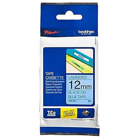 Ruban d'étiquetage Brother TZe, TZ TZe-531 Couleur de ruban: bleu Couleur de police:noir 12 mm 8 m