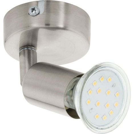 LED Applique murale, lampe murale, spot mural en métal nickel (1/5)