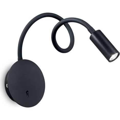 Applique Moderna Focus-2 Metallo Nero Led 3,5W 3000K Luce Calda (1/2)