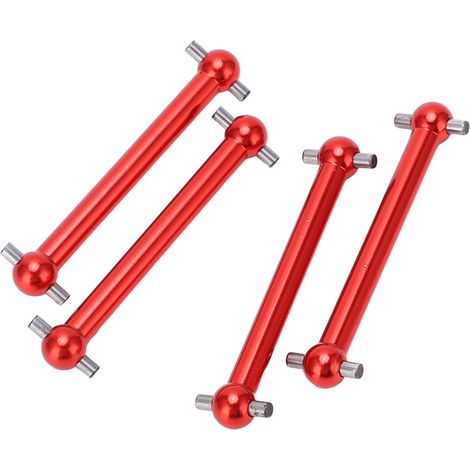 Arbre de transmission universel en métal pour voiture RC Tamiya TT02B 1/10 (avant et arrière) - Pièces de rechange rouges (1/5)