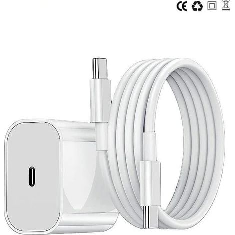 Lot de 2 chargeurs iPhone - Chargeur rapide - Adaptateur + câble 20 W Blanc Lot de 2 chargeurs Samsung (NT) Lot de 2 chargeurs Samsung Lot de 2 chargeurs Samsung (20 W Blanc) (1/5)