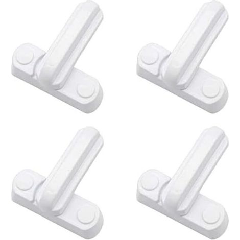 Lot de 4 serrures loquets en alliage d'aluminium – Sécurité renforcée pour fenêtres et portes PVC – Installation facile et durable (1/5)