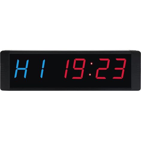 Grande horloge LED numérique surdimensionnée 1,5 pouces 1,8 pouces chiffres horloge chronomètre, minuterie de gymnastique LED minuterie d'intervalle compte à rebours numérique horloge murale minuterie (1/3)