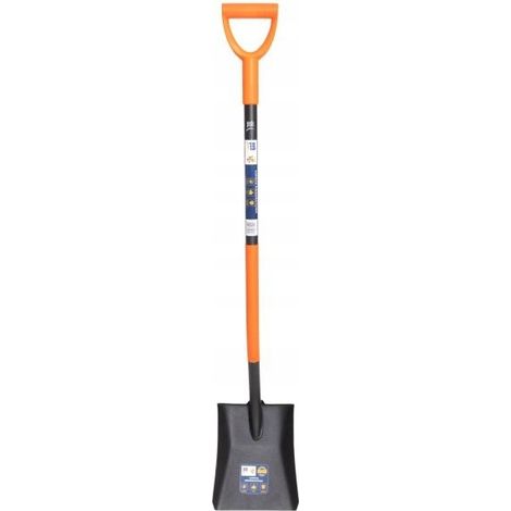 Pala quadrata in acciaio rinforzato per giardinaggio, 130 cm