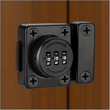 Password Lock Mechanism - Combination Rotary Lock - Push Door Buckle - Surface Mount Door Buckle - Antique Door Lock