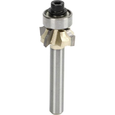 Abrundfräser 1/4" Schaft R2.5 4-schneidig Wolframstahllegierung Kantenformfräser für Holzbearbeitung