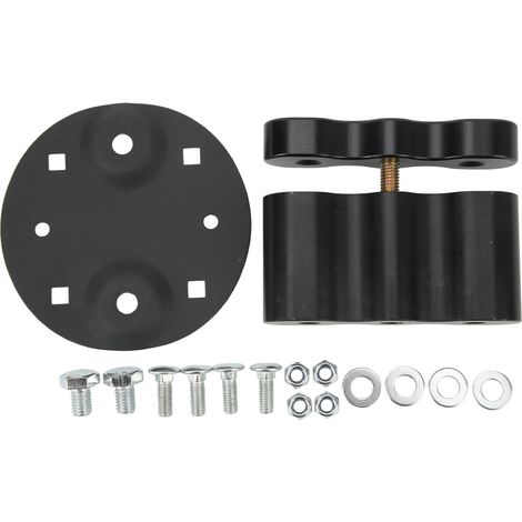 Borne de batterie 3/8 pouce à tige traversante 250A, connecteur de chargeur pour voiture, camping-car, bateau, yacht - Noir (négatif) (1/5)