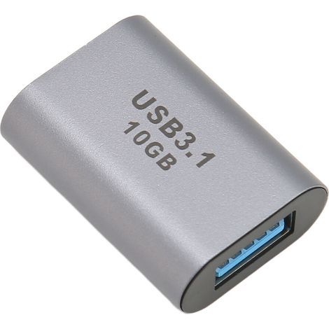 Adaptateur USB 3.1 vers Type-C femelle, bande passante de 10 Gbit/s, boîtier en aluminium, convient aux ordinateurs portables et aux téléphones portables. (1/4)
