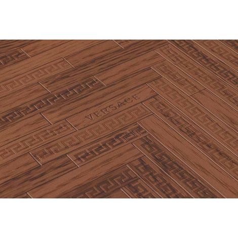 Tapisserie marron effet bois pour couloir Papier peint motif chevrons pour salon moderne Papiers peints bois chic pour chambre (1/5)